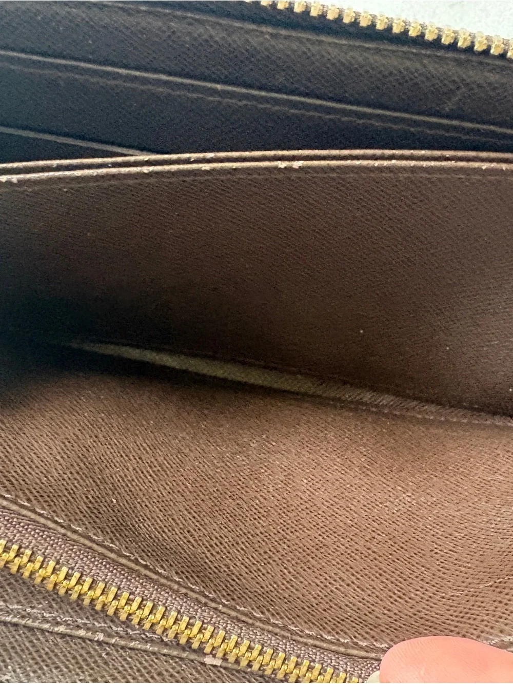 Louis Vuitton Damier Ebene Zippy Wallet with COA